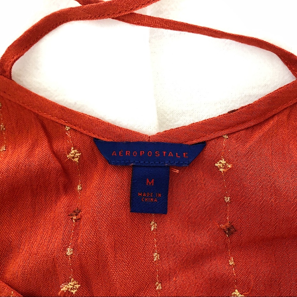 Aeropostale Orange Tribal Embroidered Cami Top - Picture 4 of 5